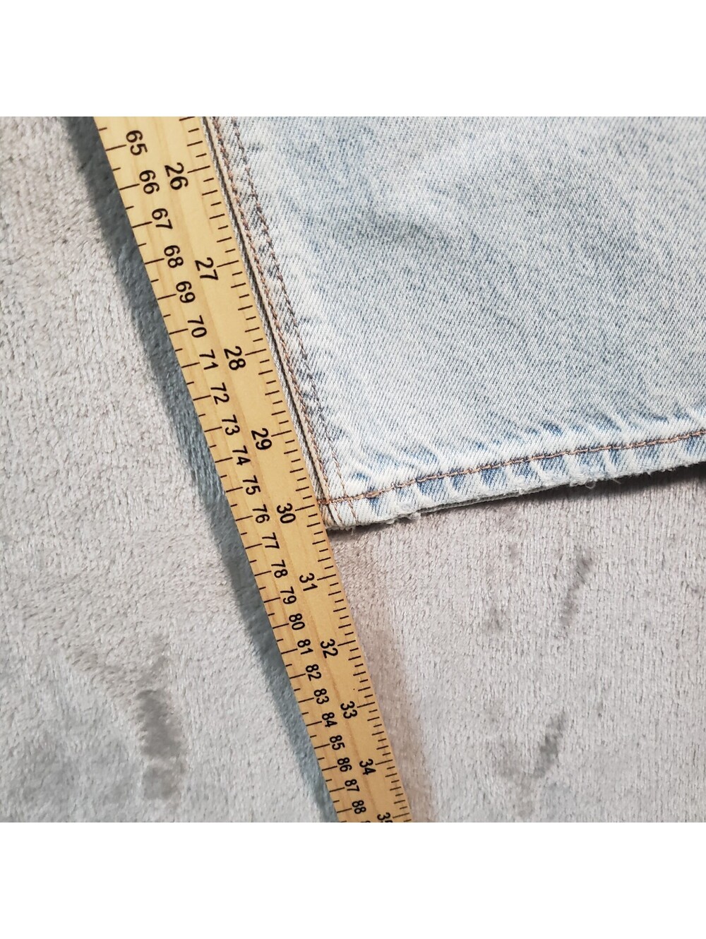 American Eagle Highest Rise Baggy Straight Light Wash Blue Denim Jeans 2 - Picture 8 of 8
